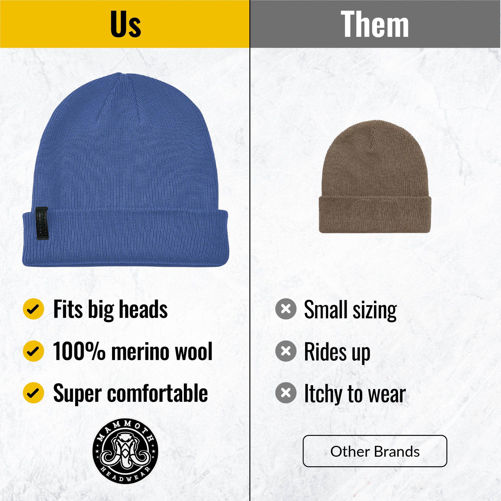 Classic Merino Beanie - Blue