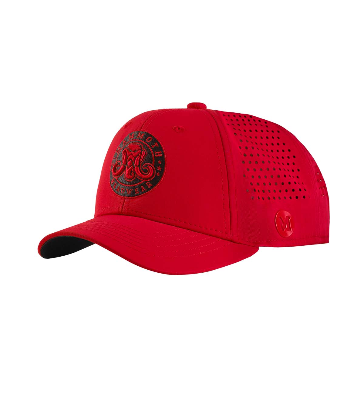 Kids Performance Hat in Red Adjustable Quick Dry Design