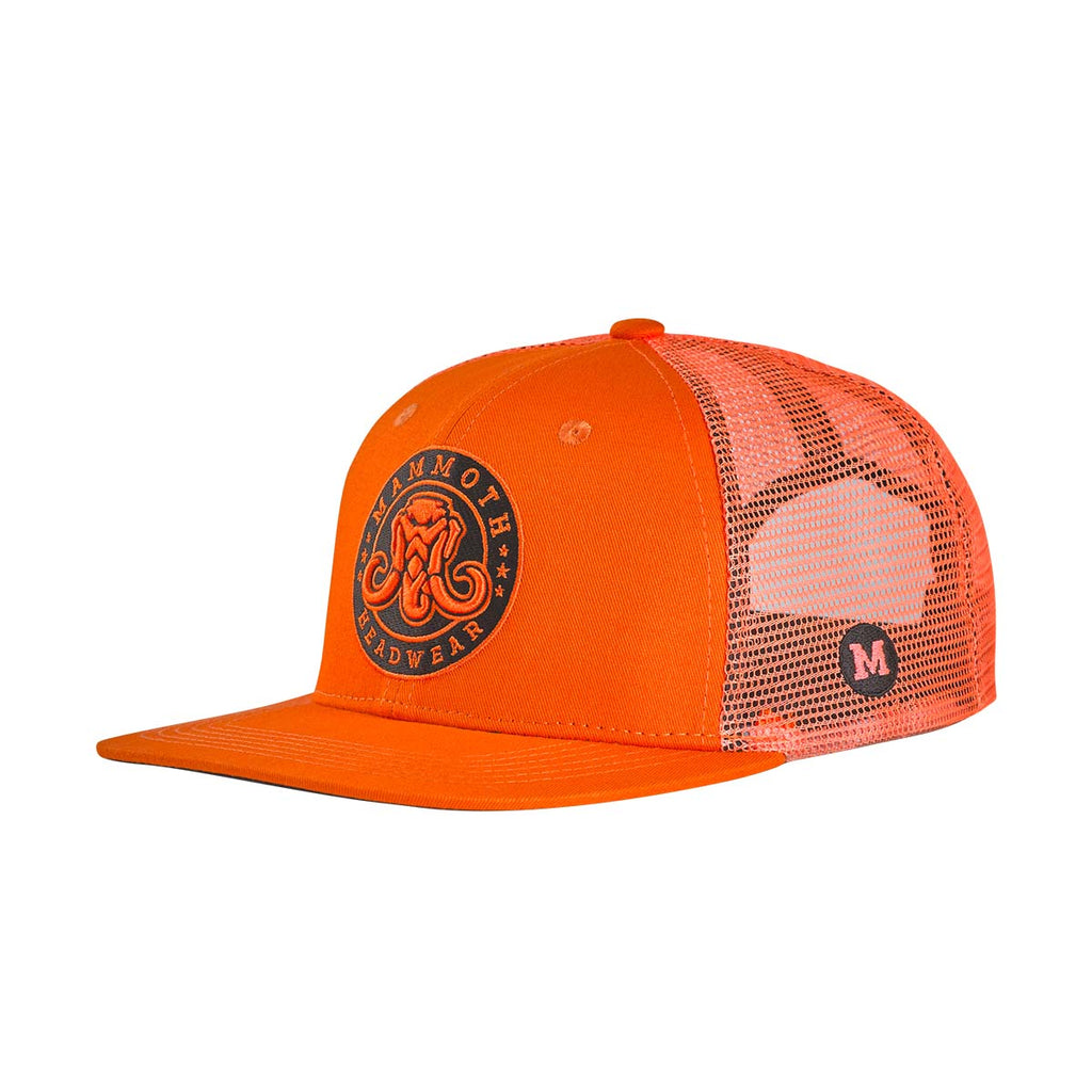 Vibrant Hunter Orange Trucker Hat - Bold & Comfortable - Mammoth Headwear
